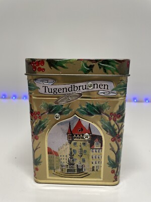 Vintage Christmas Lambertz Frauenthor German Musical Cookie Tin Box Jingle Bells