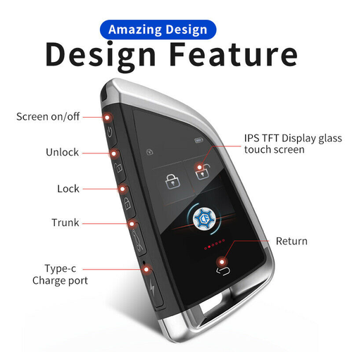 Universal With OBD Replacement Modified Smart LCD Remote Car Key For BMW Series - Picture 2 of 11