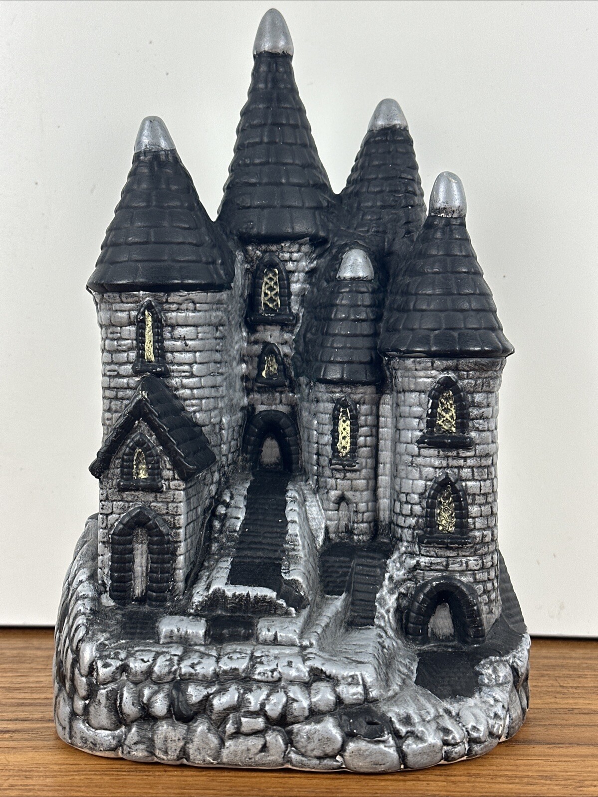Vintage Byron Molds Victorian Castle - Eerie Halloween Decoration Hand Painted