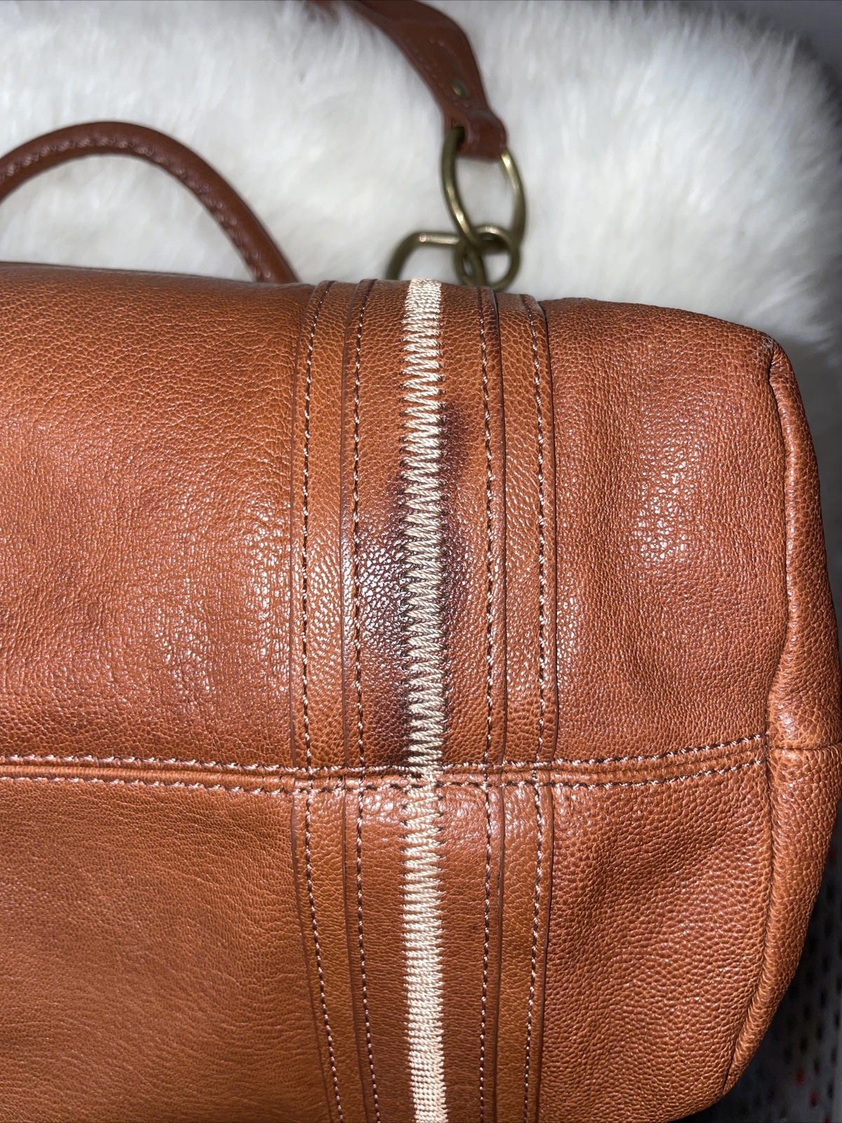 SIGRID OLSEN Soft Brown Leather Shoulder Bag Hand… - image 4