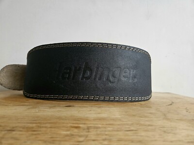 Gepolsterter Ledergürtel Gewichtheben 4 Zoll S schwarz Vorbote.