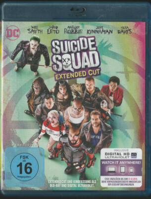 Suicide Squad (Extended Cut) Will Smith, Jared Leto, Margot Robbie - Blu-ray