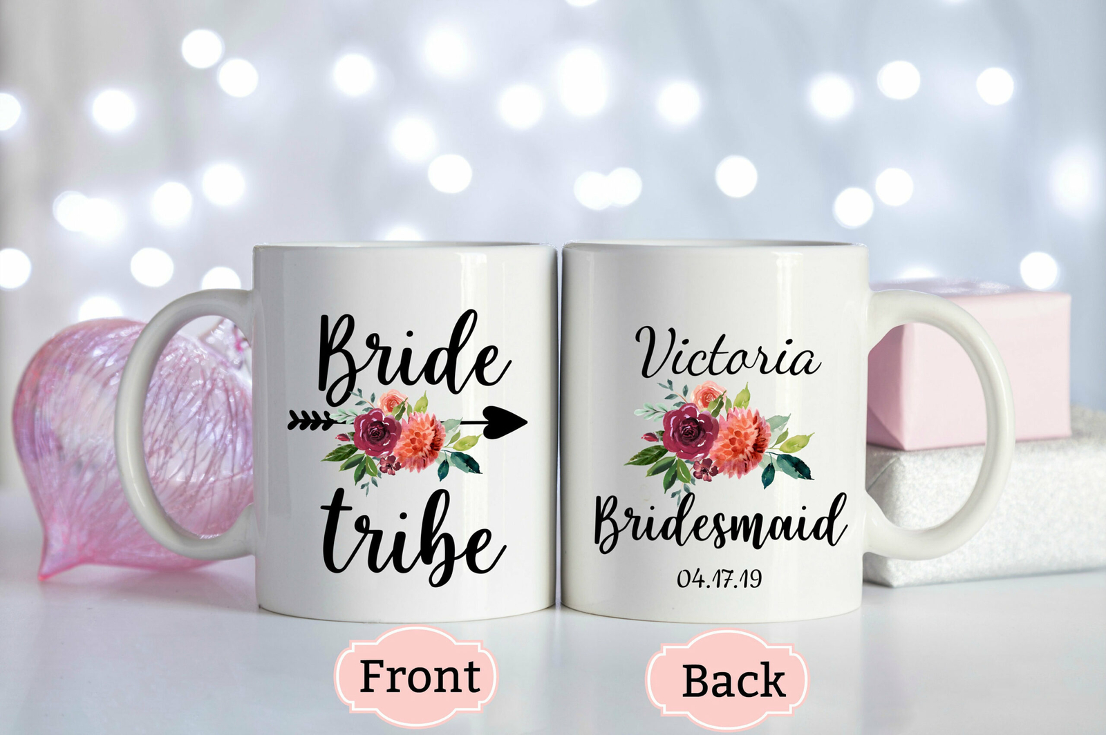 Custom Bride Tribe Mug Personalized Bridesmaid Mug Bride Squad Bridesmaid