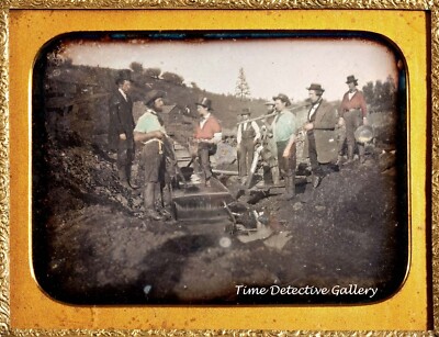 An 1853 California Gold Mining Scene - Historic Photo Print
