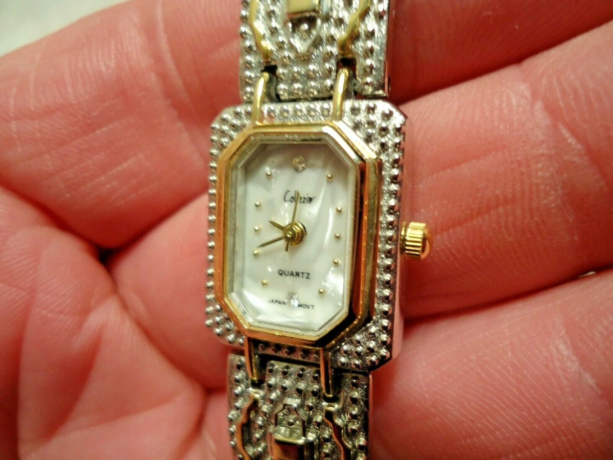 vintage Collezio Mother o Pearl Dial 2 Diamonds Japan Movement