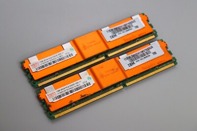 2x Hynix IBM Server RAM HYMP512F72CP8D2-Y5 AB-C - 1GB 2Rx8 PC2-5300F FRU:39M5784