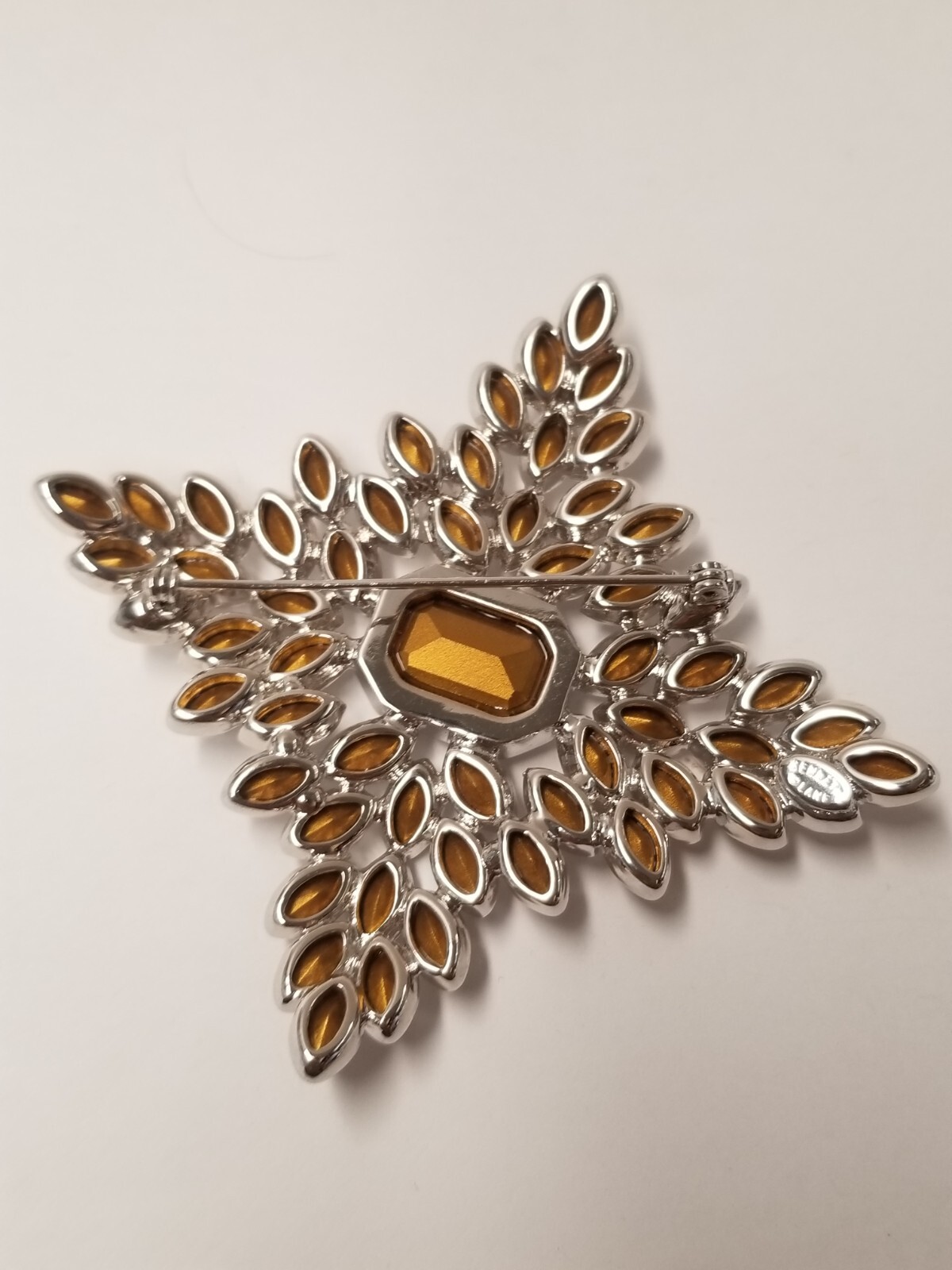 Large VTG KJL (Kenneth Jay Lane) Jackie O Star Rh… - image 4