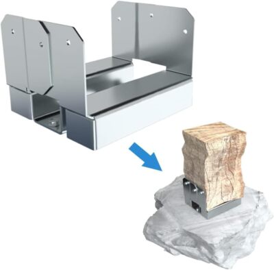 4x4 Concrete Deck Post Anchor Base Adjustable Metal Post Bracket Post Base NEW