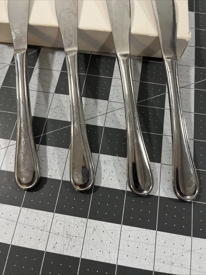 BSF Tivoli Edelstahl (4) Dinner Knives Stainless Flatware 18/8 Replacement - Image 2 of 4