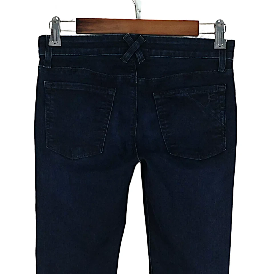 DAVID KAHN Vaqueros ajustados Power elásticos para mujer talla 4/27 tiro bajo azul lavado oscuro Foto 4 de 4