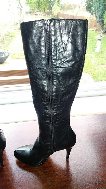 Nine West Knee Knee Knee High Black Leather Boots Size 6 uk 788a2a Nine West Knee Knee Knee High Black Leather Boots Size 6 uk 788a2a