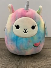 Squishmallow Lucy-May the Llama Unicorn Rainbow Plush Stuffed Animal 8 inch