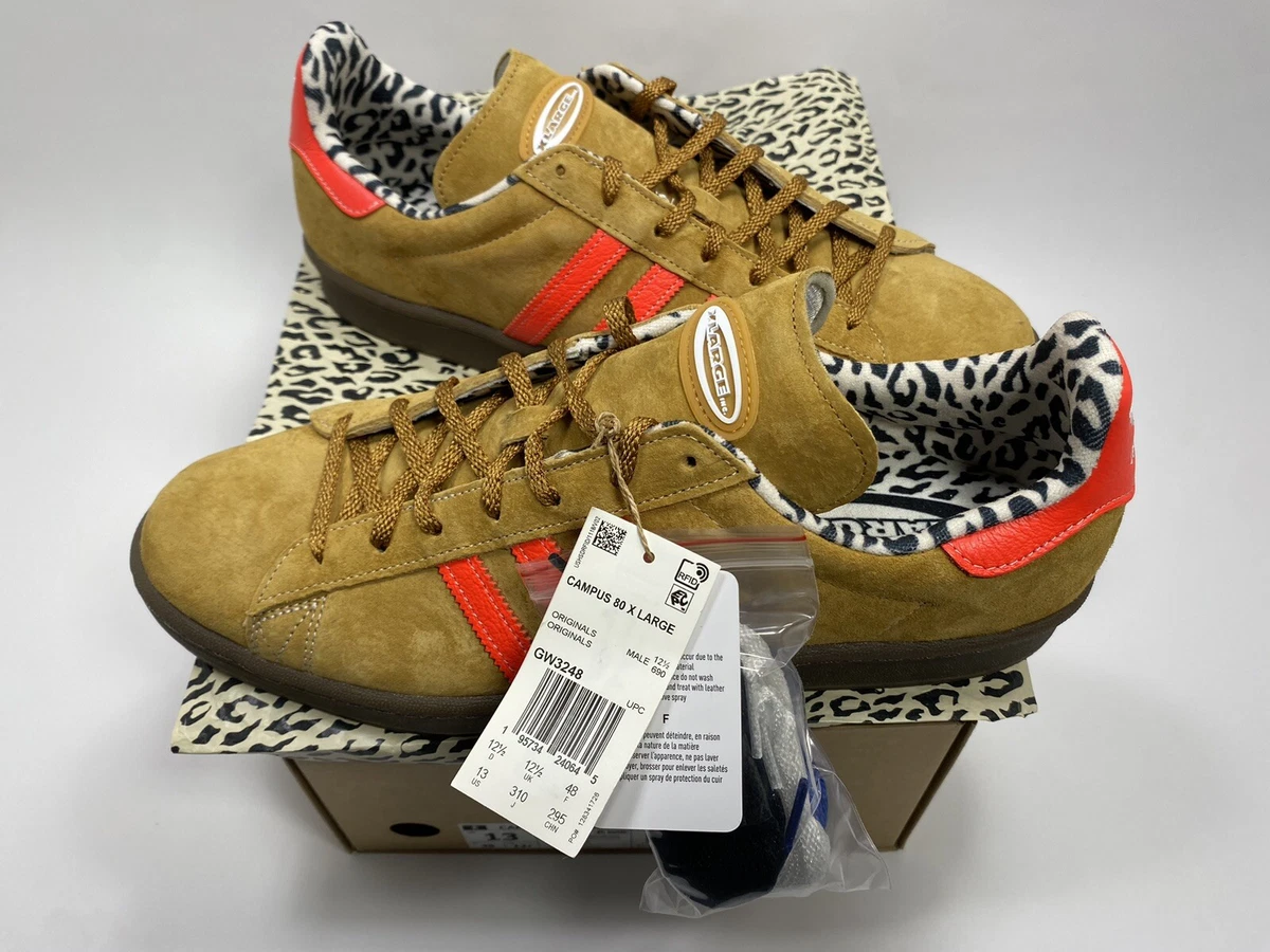 Adidas Campus 80S XLARGE, Mesa, Style GW3248, Size 13 US, Red and Gum Sole