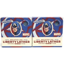 (2 PACK) Dr. Squatch Men's Natural Soap - Liberty Lather, 5 oz