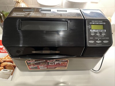 ZOJIRUSHI BREADMAKER BB-CEC20 HOME BAKERY SUPREME 2 LB LOAF DOUBLE PADDLE BLACK