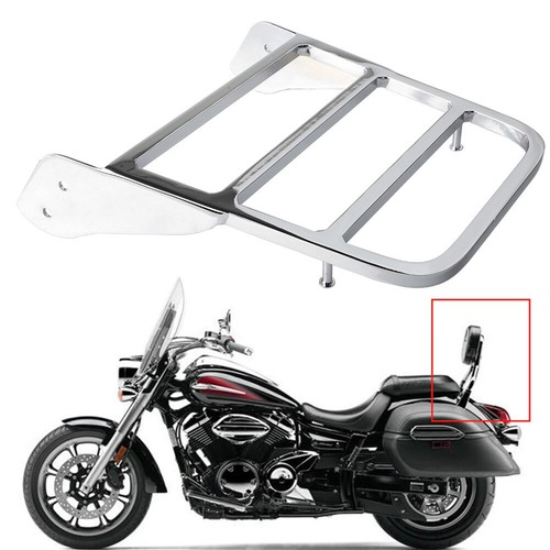Rear Luggage Rack Steel Fits For Yamaha V-Star 650 1100 Classic XVS ...