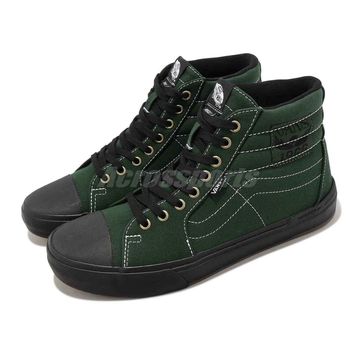 Auth Louis Vuitton Hi-Top Sneakers White / Green Men's Size 41 US8 26cm New