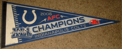 Indianapolis Colts 2006 AFC Champions Full Size NFL Football Team Pennant