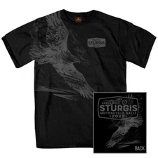 2022 Sturgis Eagle In Flight Shirt Black Hills Motorcycle Rally in Black