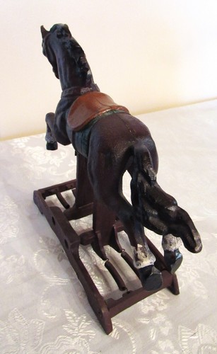 Vintage Gusseisen Sammler Spielzeug Schaukelpferd Figur - Bild 7 von 18