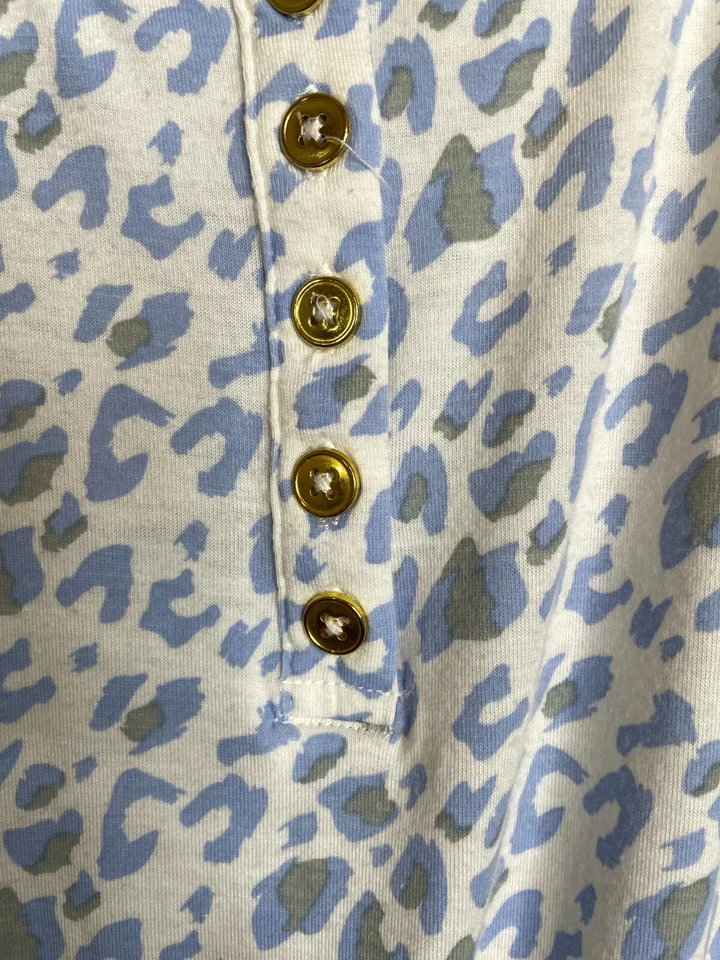 PJ Couture женщин один ПК пижамы бак Детский комбинезон размер большой синий белый животное печати - Изображение 4 из 4