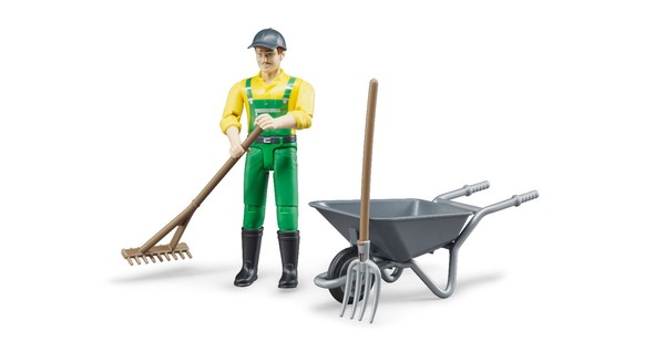 Bruder 62610 Figurenset Landwirt Mit ZubehöR SpielergäNzung Traktor-image