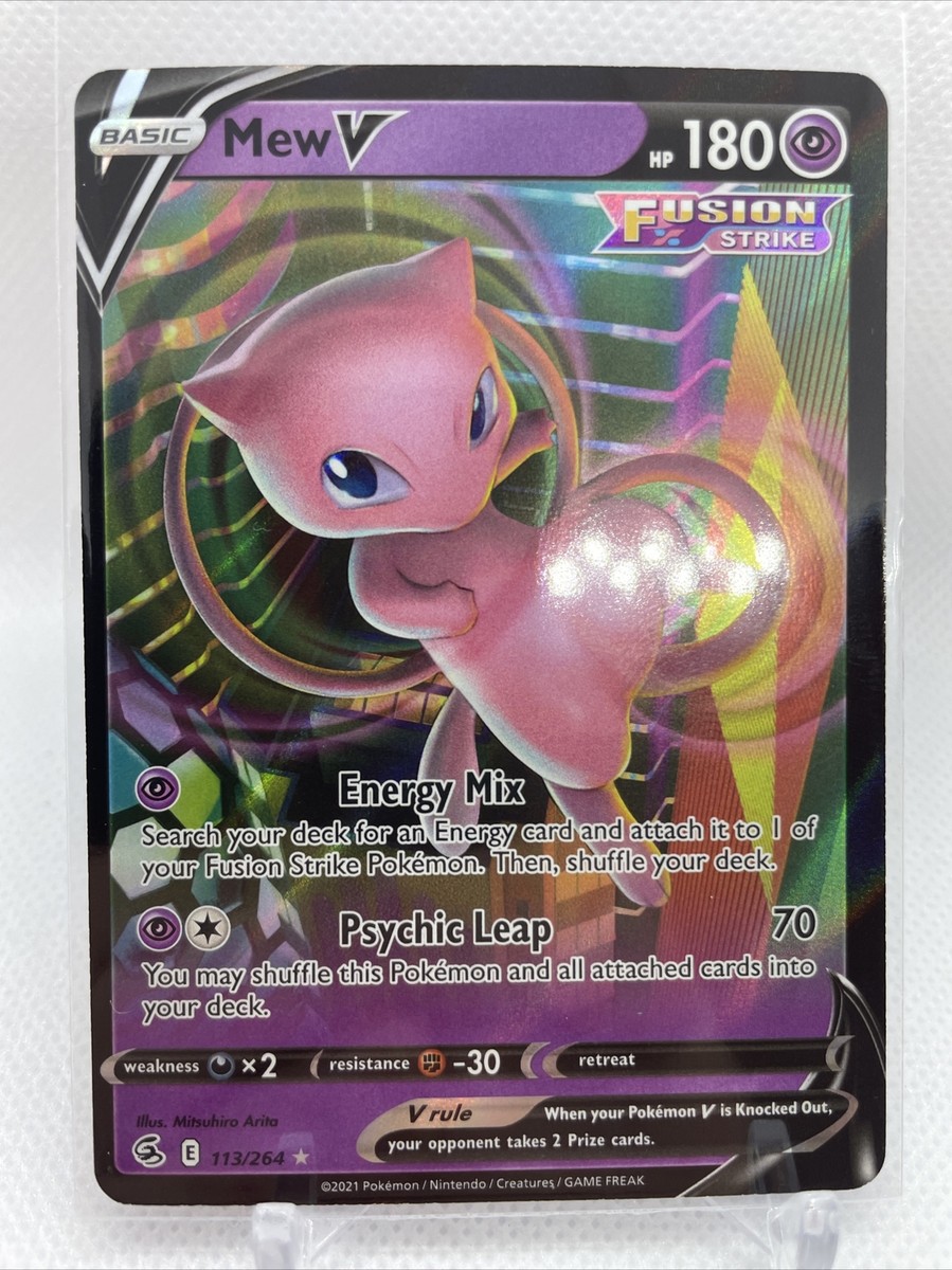 Mew V 113/264 Full Art Ultra Rare - 2021 Pokemon Fusion Strike NM