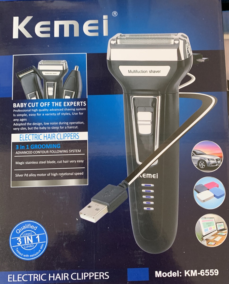 Kemei Multifuntion 3 in one Rechargeable Shaver Hair Clippers