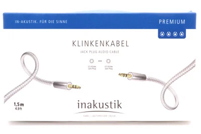 inakustik Premium Stereo Klinkenkabel 3,5mm AUX Kabel Jack Plug Klinke 1,5m 609