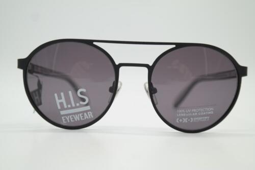Sunglasses HIS HS159 Black White Oval Sunglasses Glasses New - Picture 1 of 6