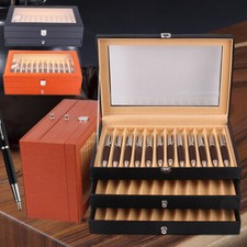 24/36 Slots Fountain Pen Display Box Pencil Storage Organizer Case Collection