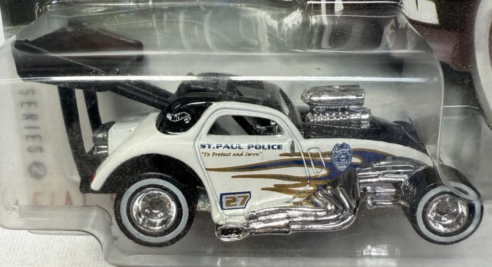 Hot Wheels 1999 COP RODS Serie 2 FIAT 500C St. Paul, MN Real Riders Nuevo en Paquete 26605 Foto 3 de 3