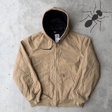 Carhartt J208 CML Large brown hooded work wear jacket