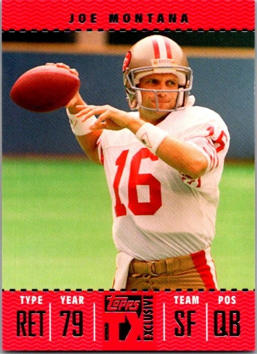 2007 TOPPS TX EXCLUSIVE #210 JOE MONTANA 0740/1099