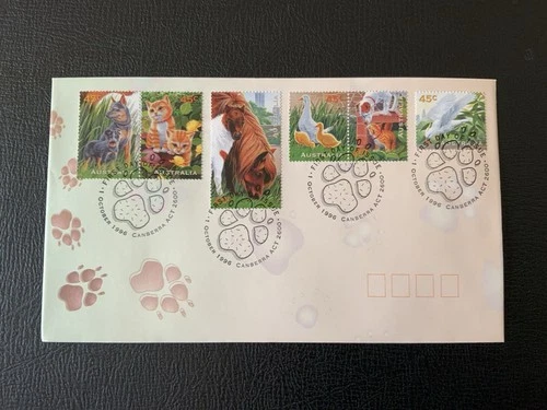 Australia 1996 #1558-1563a,1564-1565 Pets - 3 FDCs