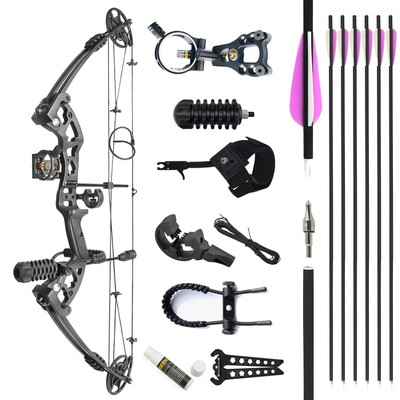 Archery Compound Bows Kit Draw Weight 30-55 lbs Hunting Bow IBO 310fps Adults...