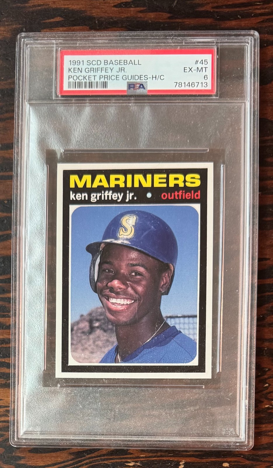 Ken Griffey Jr 1991 SCD Baseball Pocket Price Guide #45 - PSA 6