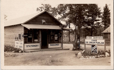 RPPC Vans Ice Cream Parlor Curb Service Oxbow MI Newaygo County Coca Cola Store