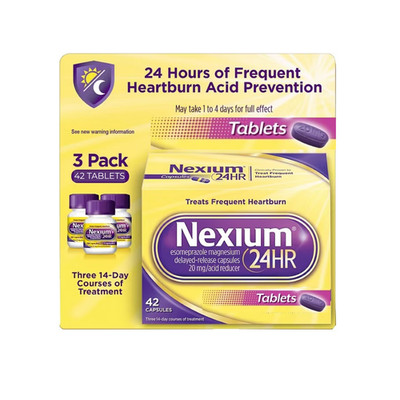Discontinued Nexium 24HR Delayed Release Heartburn Relief 42 Tablets EXP: 11/26