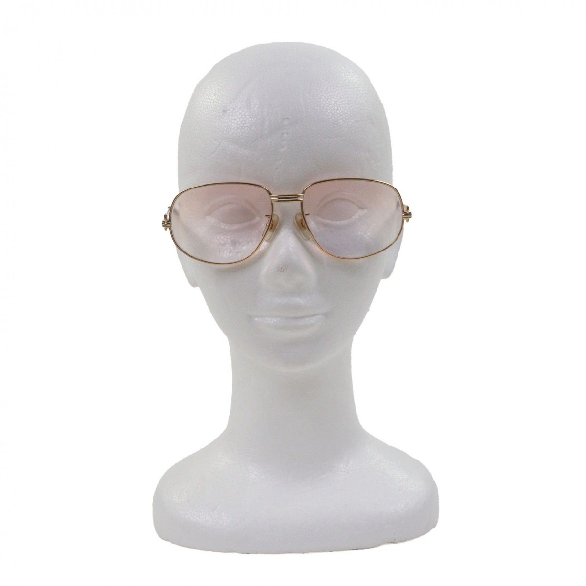 Cartier Vintage Trinity Sunglasses Gold Pink Lens 56 France  display picture 1
