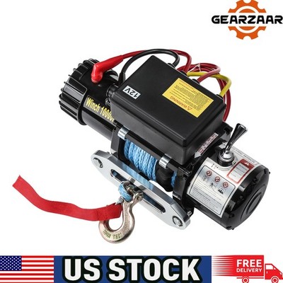 Wireless Electric Winch 10000lbs 12V Synthetic Rope Towing for Truck Trailer Car