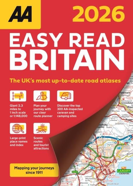 AA Easy Read Atlas Britain 2026 by N.A. Paperback