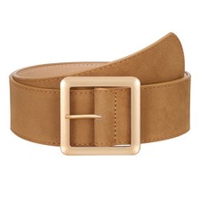 Women Wide Suede Belt Chunky Belts for Jeans Dresses Coats Ladies Waist Belt ...