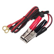 3Ft 15A Battery Alligator Clips Booster Jumper Cable to O Ring Terminal Wire