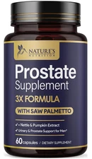 Prostate Health Supplements for Men - Support Complex 3X Formula with Saw Palmet