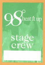 98 Degrees 1998 Heat It Up Tour CREW Backstage Pass