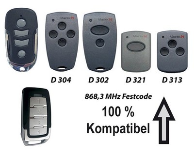 Ersatz für Marantec Teckentrup Handsender 4 K 868,3 MHz. Digital 302 304 313 321
