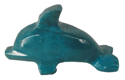 Hand carved Blue Stone Dolphin Porpoise 2.25''