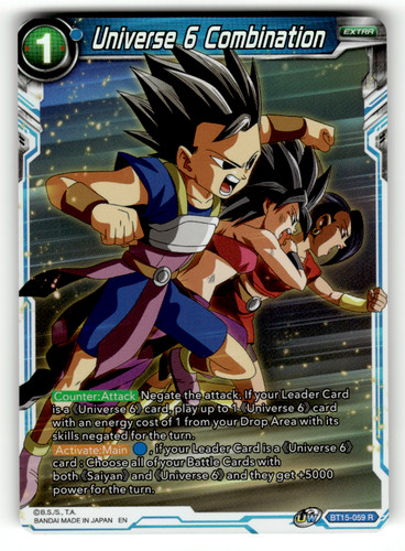 Universe 6 Combination BT15-059 Foil Rare Saiyan Showdown