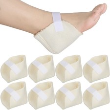4 Pairs Heel Protectors Sheepskin Adjustable Heel Protectors for Pressure Sor...